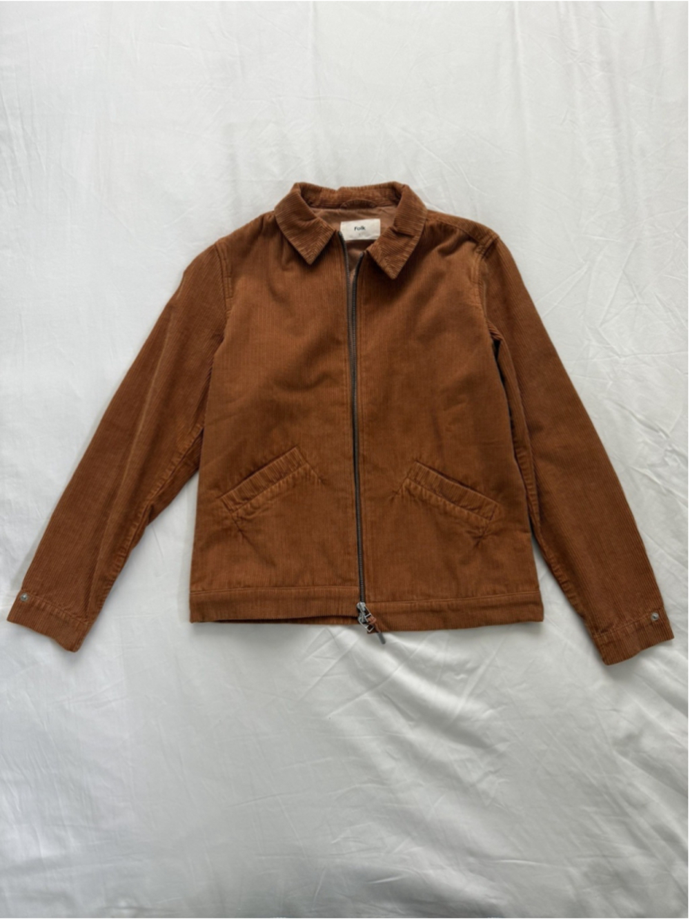 Folk Men’s Brown Corduroy Zip Jacket Size 1